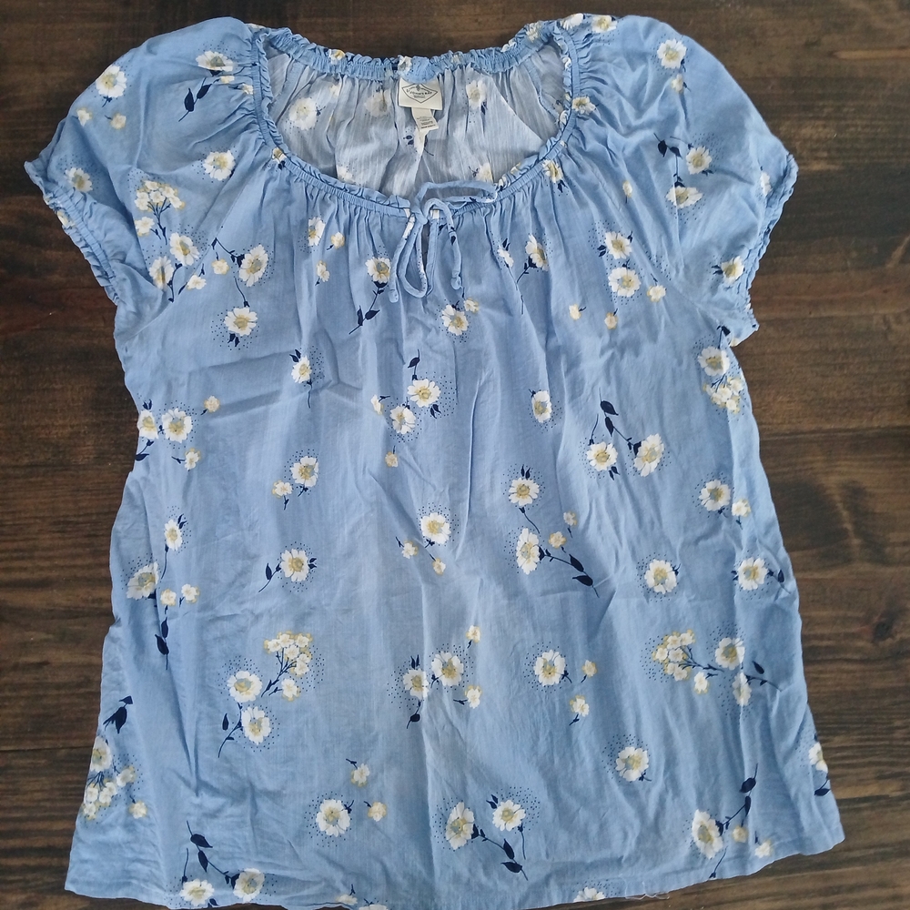 Floral Blue Women's Top